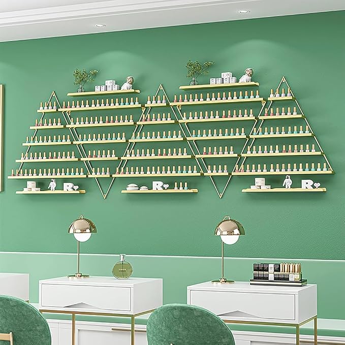 Wall Mounted Shelf Nail Polish Bottle Display Rack, Triangular Essential Oil - Image 3