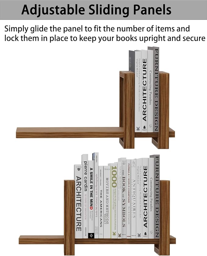 Adjustable Desktop Bookshelf, Retro Tabletop Bookshelf, Desk Shelf - Image 7