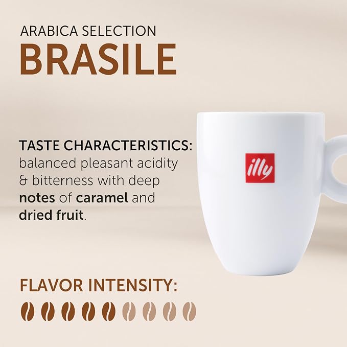 Illy Arabica Selections Brasile, 100% Arabica Bean Signature Italian Blend - Image 2