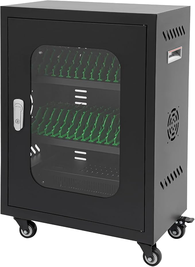 30 Slots Cell Phones Charging Station, Rechargeable Cellphone Locker Storage by QUEWATSA