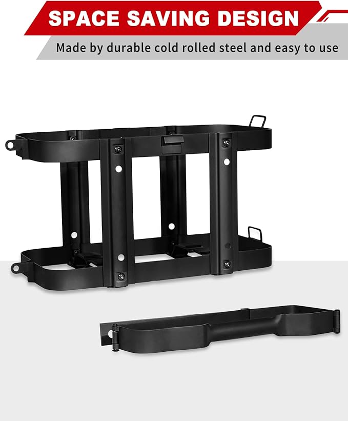 2 Pack Upgrade Jerry Can Mounting Holders, 5 Gallon Black Double Lockable Jerry - Image 5