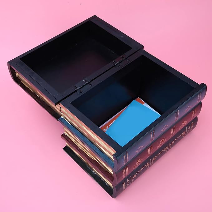 Joyzan Decorative Fake Book Box, Book Safe Dictionary Secret Cash Storage - Image 8