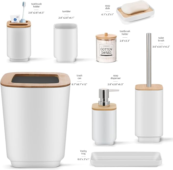 Bathroom Accessories Set, 24 Pieces Bathroom Accessory Set - Image 5