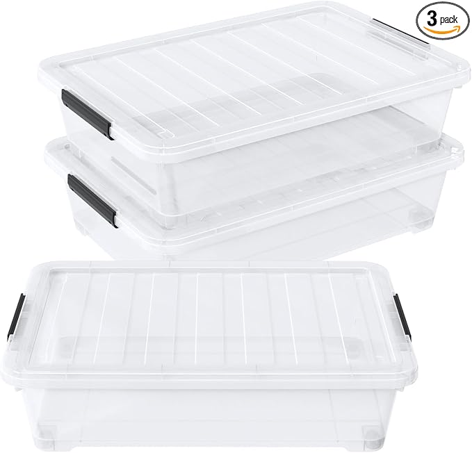 40 L Under Bed Plastic Storage Bins by Parlynies