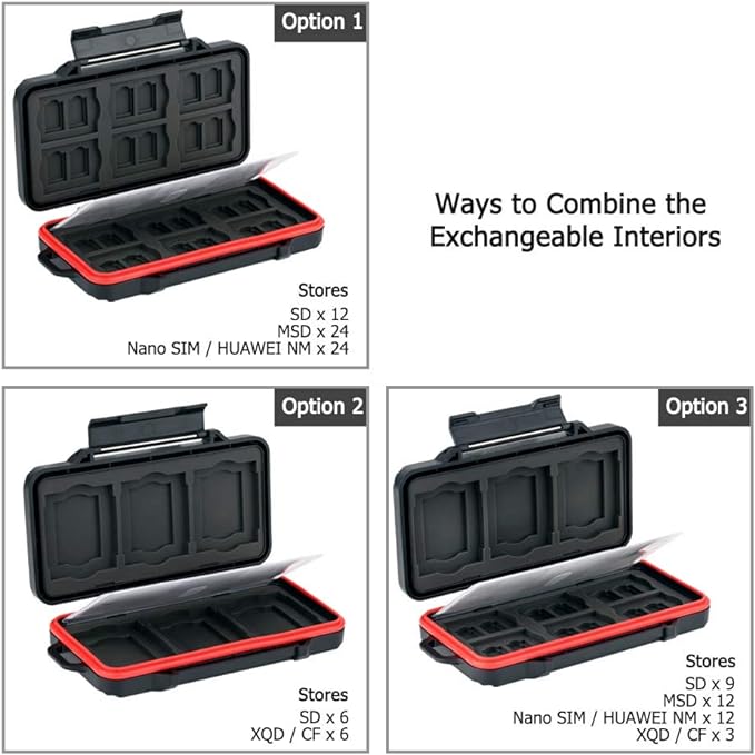 PROfezzion 48 Slots Weatherproof Memory Card Carrying Case Holder - Image 4