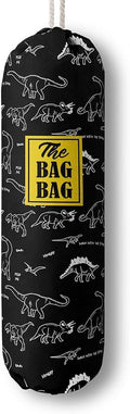 HiLus Dinosaur Pattern Grocery Bags Holder, Wall Mount Plastic Bags Storage by HiLus