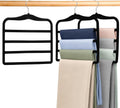 2-Pack Velvet Pants Hangers - Space Saving Multi-Layer Non-Slip Closet
