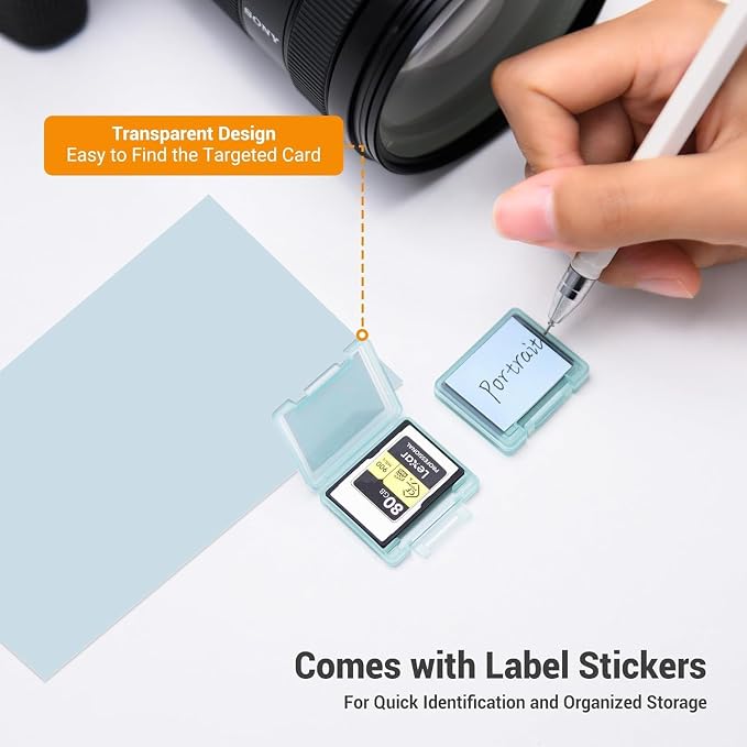 KIWIFOTOS 6 Pack CFexpress Type-A Memory Card Case Translucent - Image 2
