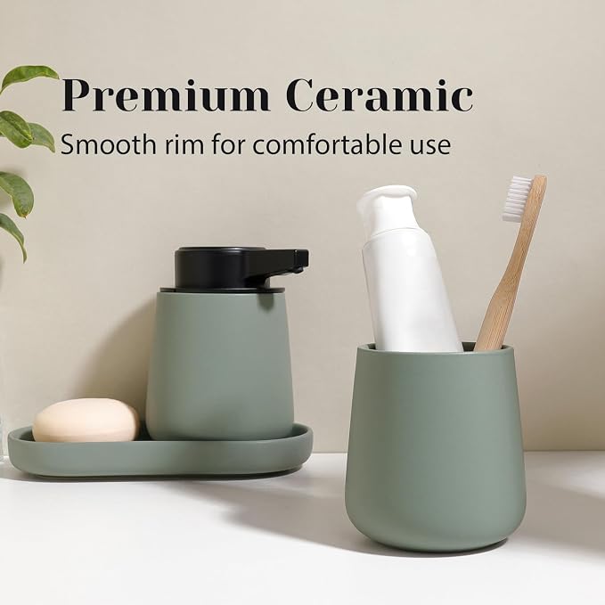 INGOFIN Automatic Ceramic Bathroom Accessory Set - Image 6