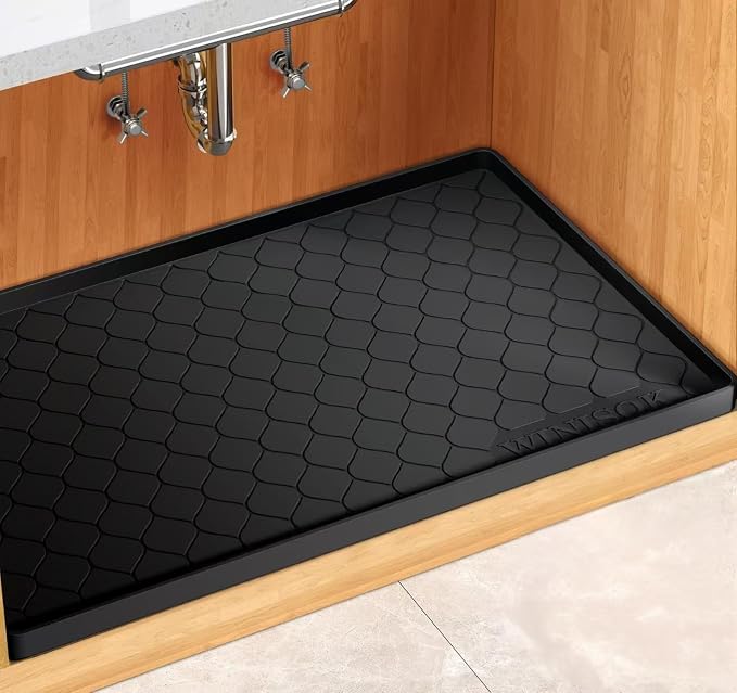Silicone Under Sink Mat 40" x 19", Kitchen Essentials and Gadgets, Shelf Liner by Winisok