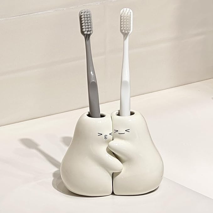 Ceramic Toothbrush Holder for Bathroom, Cute Tooth Brush Holders for Bathroom by Unknown