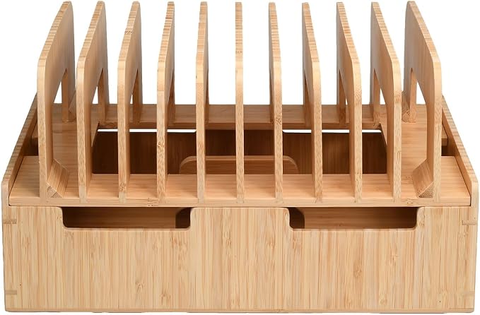 MobileVision Bamboo 12-Port Charging Station & Docking Organizer - Image 8