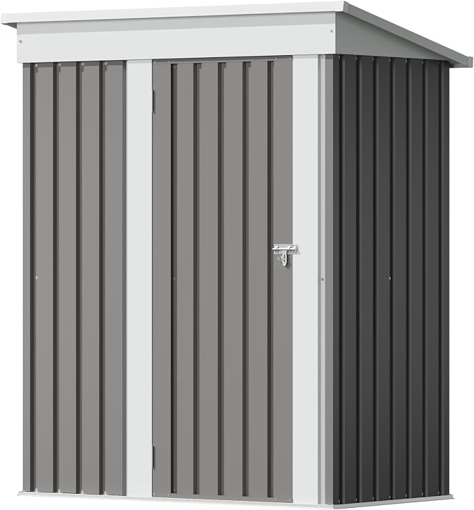 Flamaker 5x3 FT Storage Shed Waterproof Metal Garden Shed by Flamaker