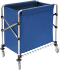 Commercial Laundry Cart with Wheels, Folding Laundry Hamper Cart, Heavy Duty by Eapmic