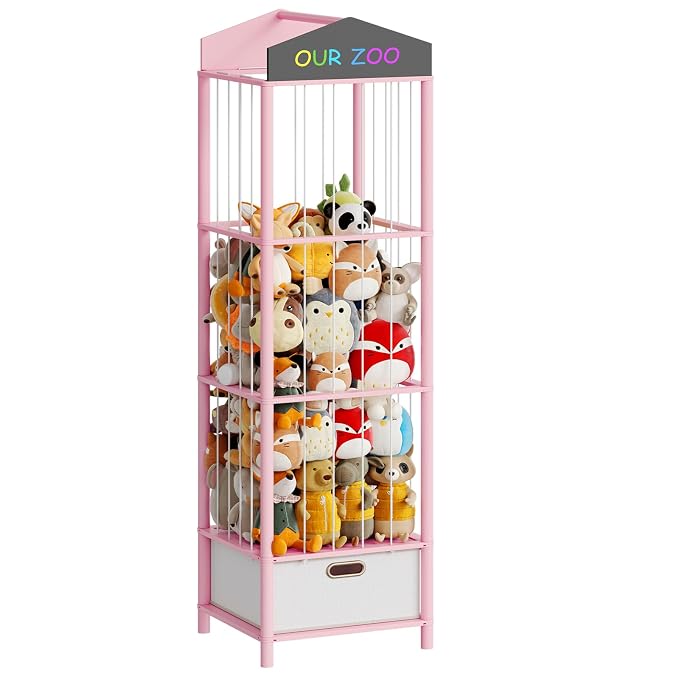 HOOBRO Stuffed Animal Storage & Organizer, Bamboo Stuffed Animal Holder by HOOBRO