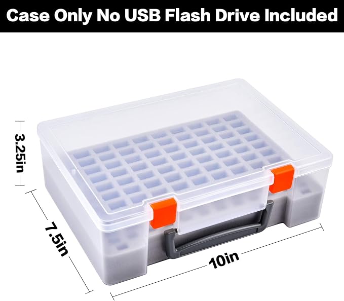Flash Drive Case USB Memory Stick SD Card Storage Organizer- Holds 104pcs Thumb - Image 5