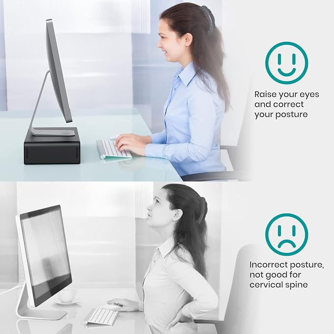2 Pack Computer Monitor Stand, Klearlook Foldable Monitor Stand Riser, Height - Image 8