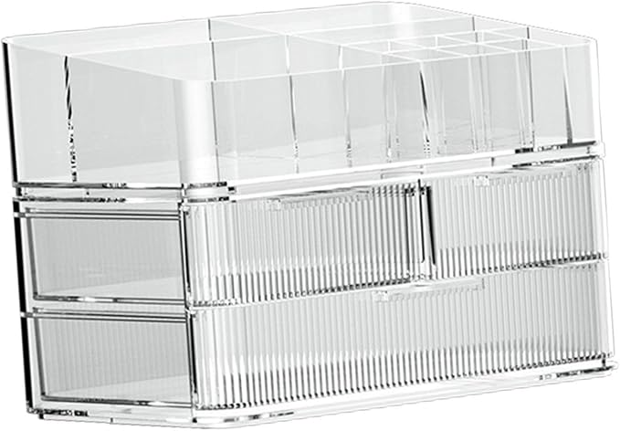 Fenteer Makeup Organizer Drawer Organizer Clear Large Capacity Cosmetic Display by Fenteer