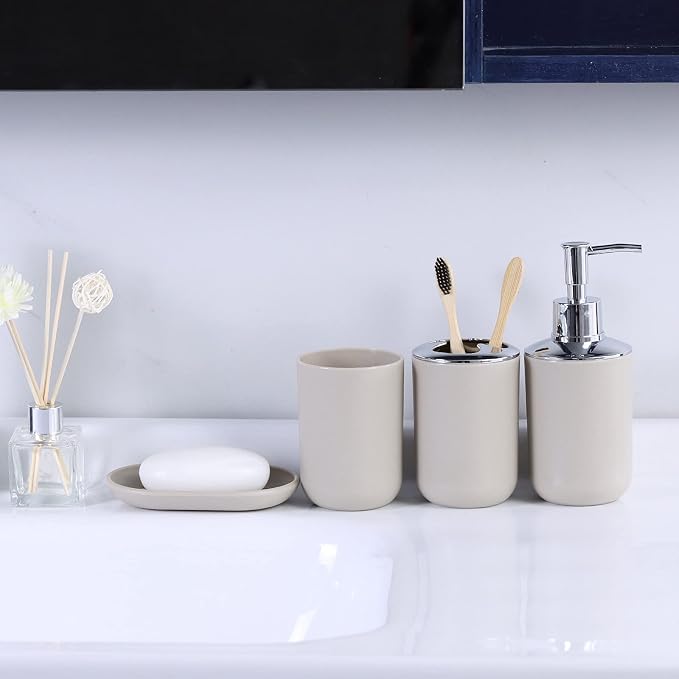 IMAVO Bathroom Accessories Set, Bathroom Set, 7 Pieces Bathroom Accessory Set - Image 4