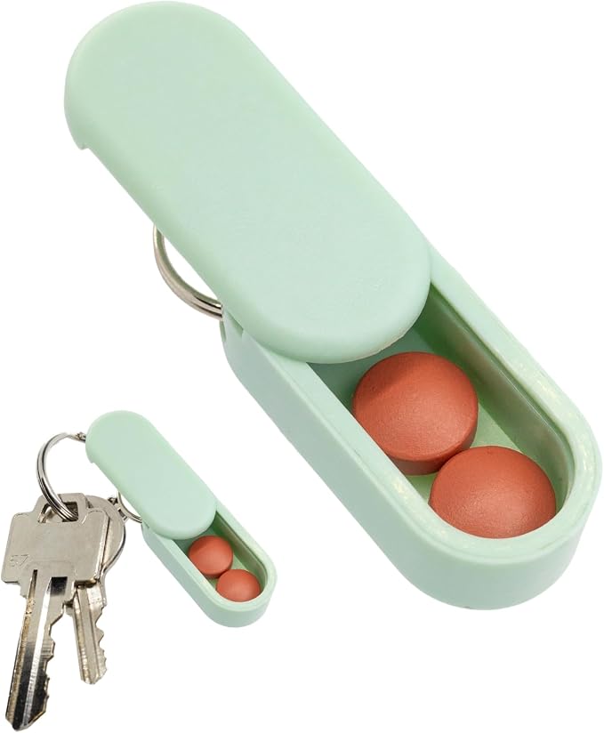 Keychain Pill Holder Single Pack – Lightweight Magnetic Pill Organizer by PillPod
