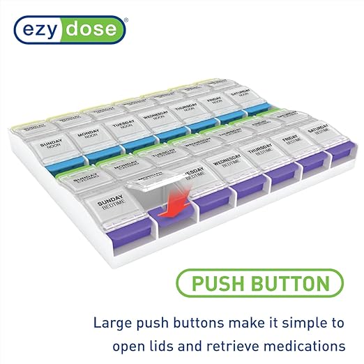 EZY DOSE Weekly Pill Organizer, Vitamin Container, and Daily Medicine Planner - Image 5