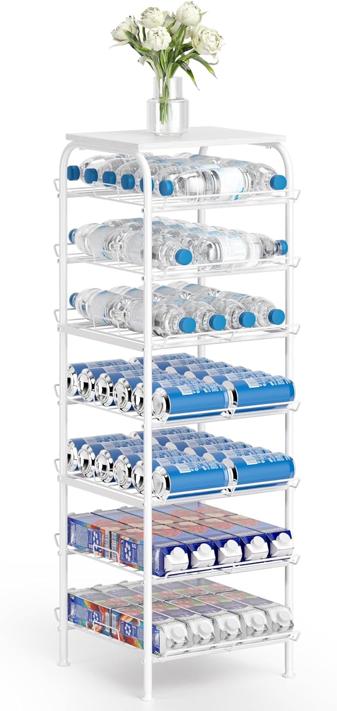 Vrisa Water Bottle Organizer 7 Tier Free Standing Water Bottle Holder Stand by Vrisa