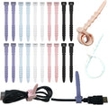 Silicone Zip Ties, Reusable Zip Ties, Elastic Cable Organizer by GELIAL