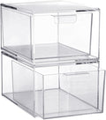 Clear Stackable Storage Drawers, 2 Pack Acrylic Drawers Desk Organizers Makeup by Unknown