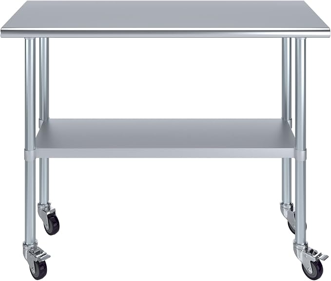 AmGood 18" x 48" Stainless Steel Work Table - Image 2