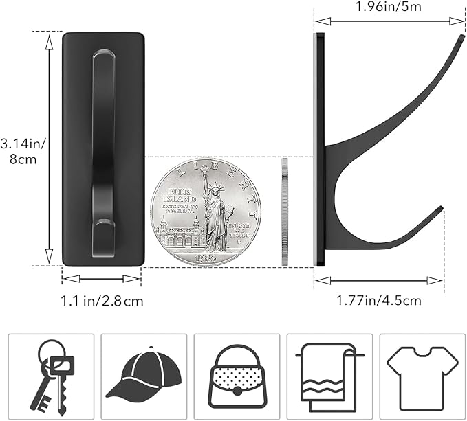 pickpiff Self Adhesive Coat Hooks - Image 3