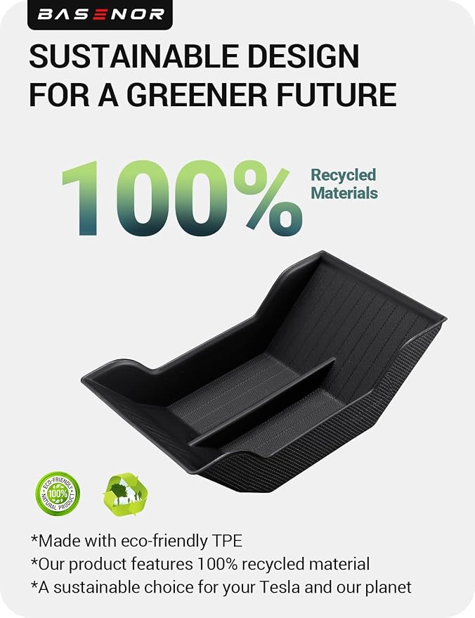BASENOR 2026 Upgrade Tesla Model Y Model 3 Lower Center Console Organizer Tray - Image 8