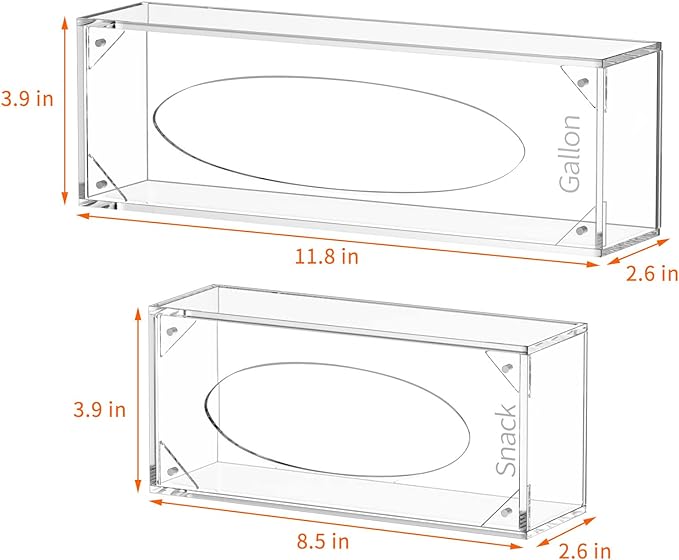 FEMELI Food Bag Storage Organizer, Acrylic Kitchen Drawer Baggie Box, Compatible - Image 2