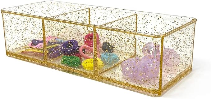 Isaac Jacobs Clear Acrylic 3 Section Organizer- Three Compartment Drawer Tray - Image 3