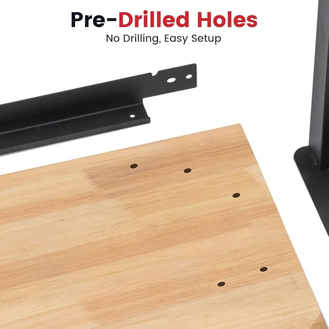 Work Bench 60 Inch Work Table for Garage Heavy Duty Rubberwood Tabletop - Image 6