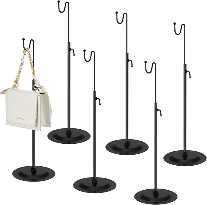 Therwen 6 Pcs Bag Display Stands Purse Display Stand Adjustable Height Handbag by Therwen