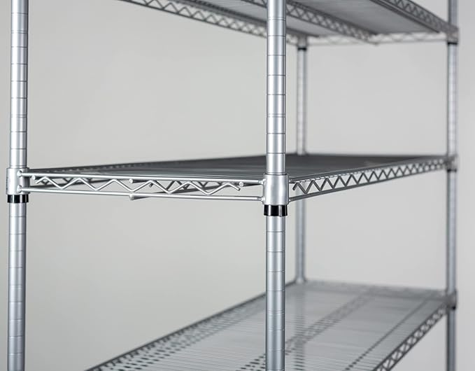 Omega 18" Deep x 36" Wide x 63" High 3 Tier Gray Starter Shelving Unit - Image 3