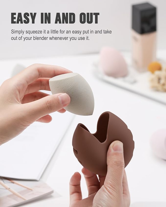 FERYES Makeup Sponge Holder – Shatterproof Eco-Friendly Silicone Beauty Make Up - Image 2