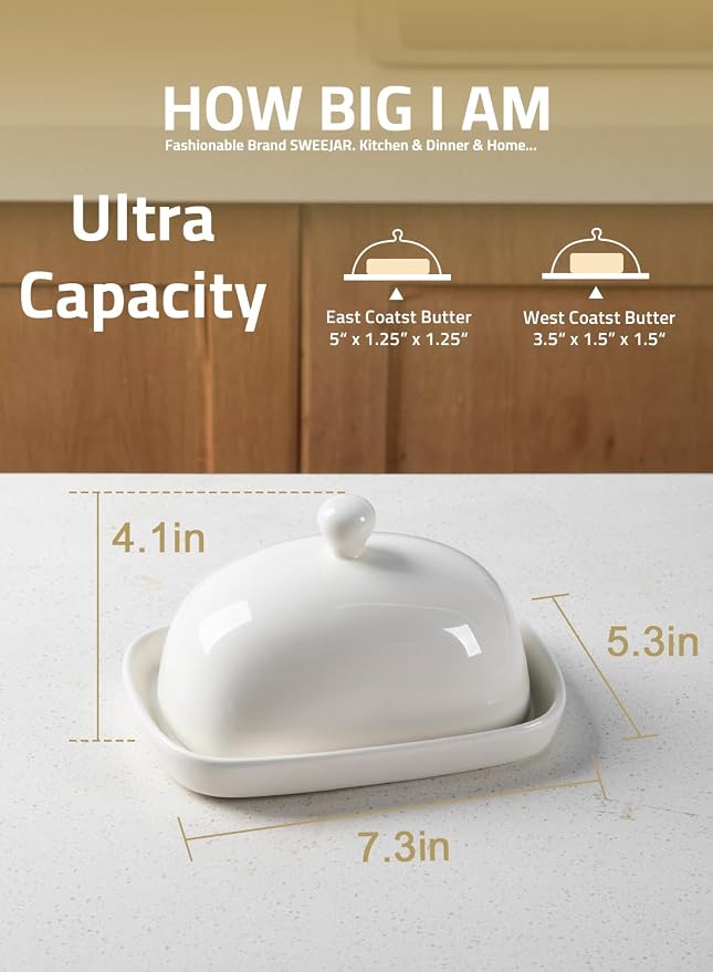 Sweejar Ceramic Butter Dish - Image 3