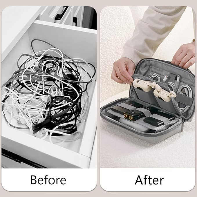 Kaxich Travel Electronics Organizer, Electronics Accessories Bag Portable Cable - Image 4
