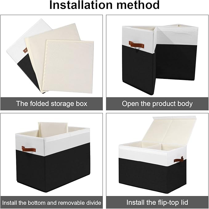 Large Toy Storage Box with Lid, Sturdy Toys Storage Chest Bin Organizer Basket - Image 6