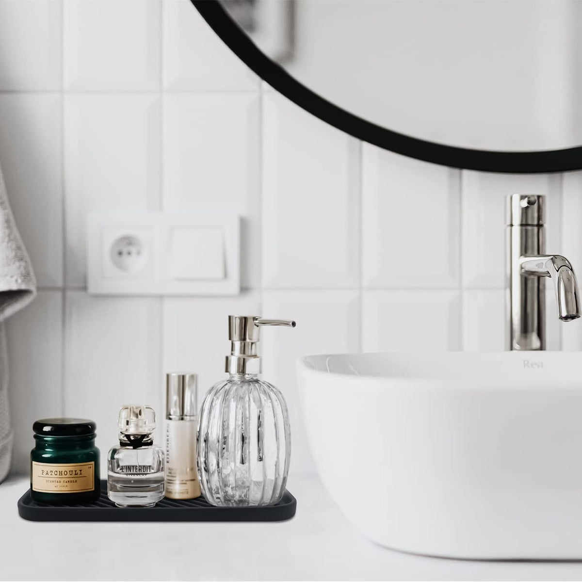 Silicone Organizer Tray, Soap and Sponge Holder for Kitchen Sink