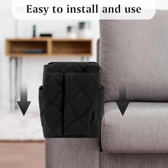 Remote Control Holder, Non Slip Bedside Armchair Caddy, Recliner Arm Caddy - Image 4