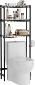 3-Tier Over The Toilet Storage Shelf, Heavy Duty Adjustable Metal Bathroom Rack by Golpart