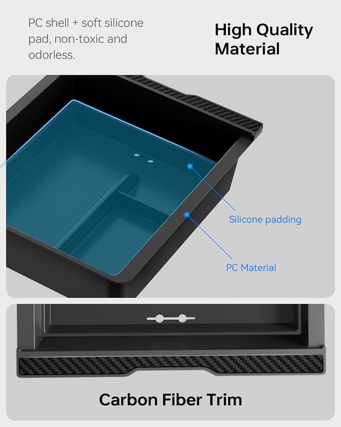 for Tesla New Model Y Juniper Center Console Organizer Tray Divided Storage - Image 5
