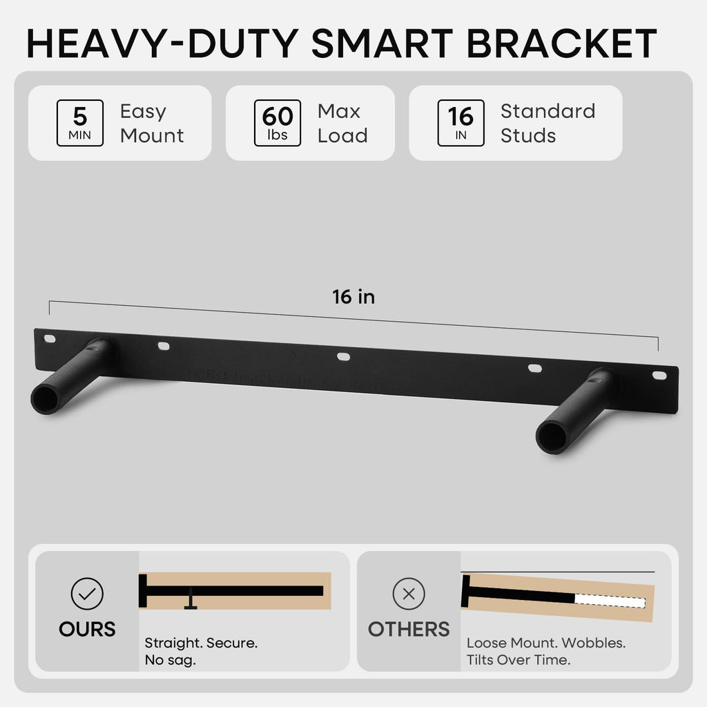 Homeforia 20 Inch Floating Shelves, High-End Solid Pine Wood, Set of 2