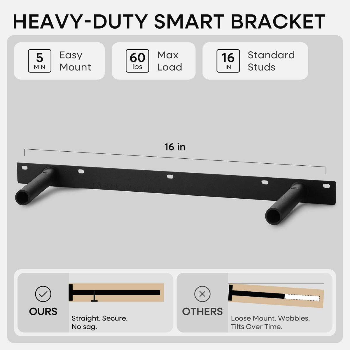 Homeforia 20 Inch Floating Shelves, High-End Solid Pine Wood, Set of 2