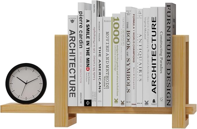 Adjustable Desktop Bookshelf, Retro Tabletop Bookshelf, Desk Shelf by Soultopxin
