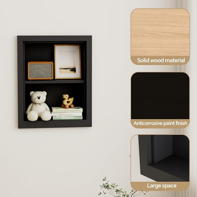Solid Wood 14 X 18 Recessed Medicine Cabinet, Medicine Cabinet Organizer - Image 7