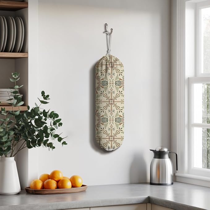 Boho Vintage Plastic Bag Holder, Reusable Grocery Bags Holder - Image 5