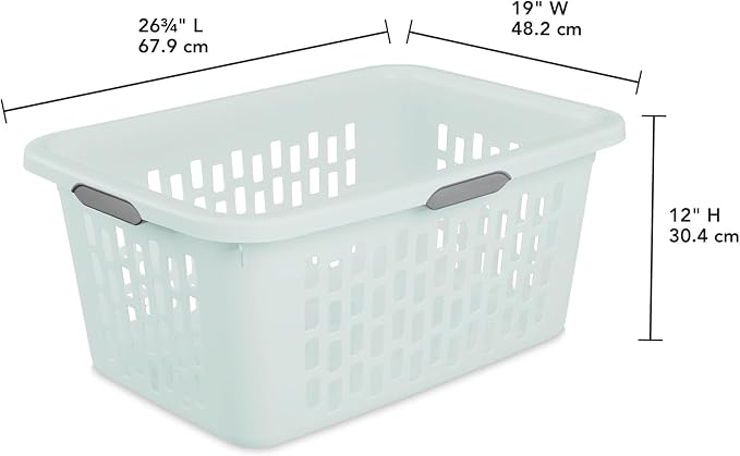 Sterilite Laundry Basket, Plastic Clothes Hamper, Large Rectangle Bin - Image 3